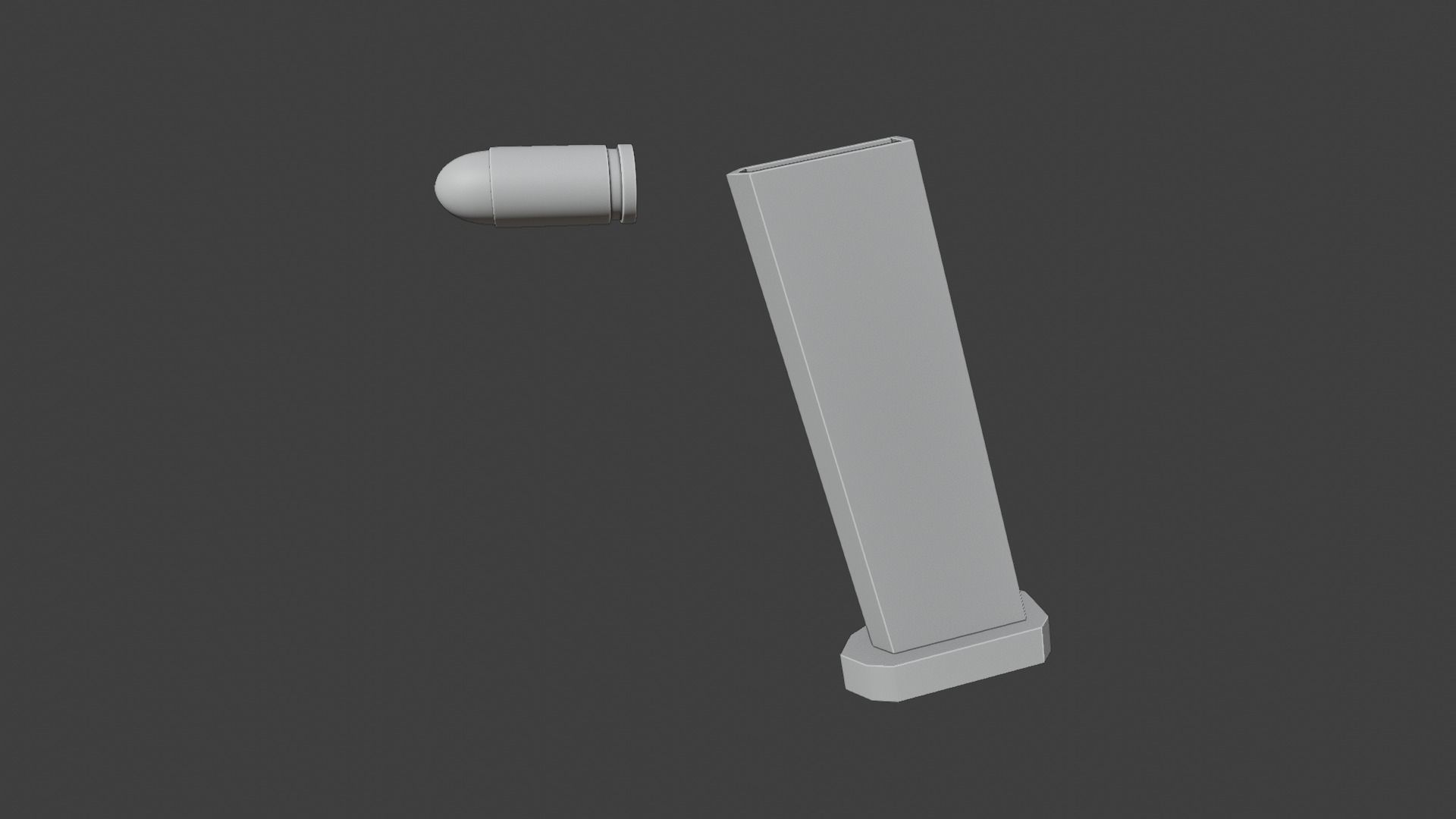 Lowpoly Handgun Model pistol Low-poly 3D model_18