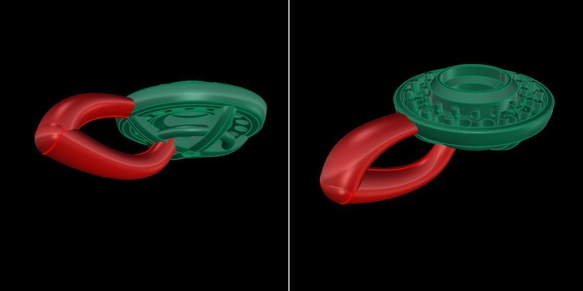 Diamond Bezel Halo Earring 4mm 3D print model_10