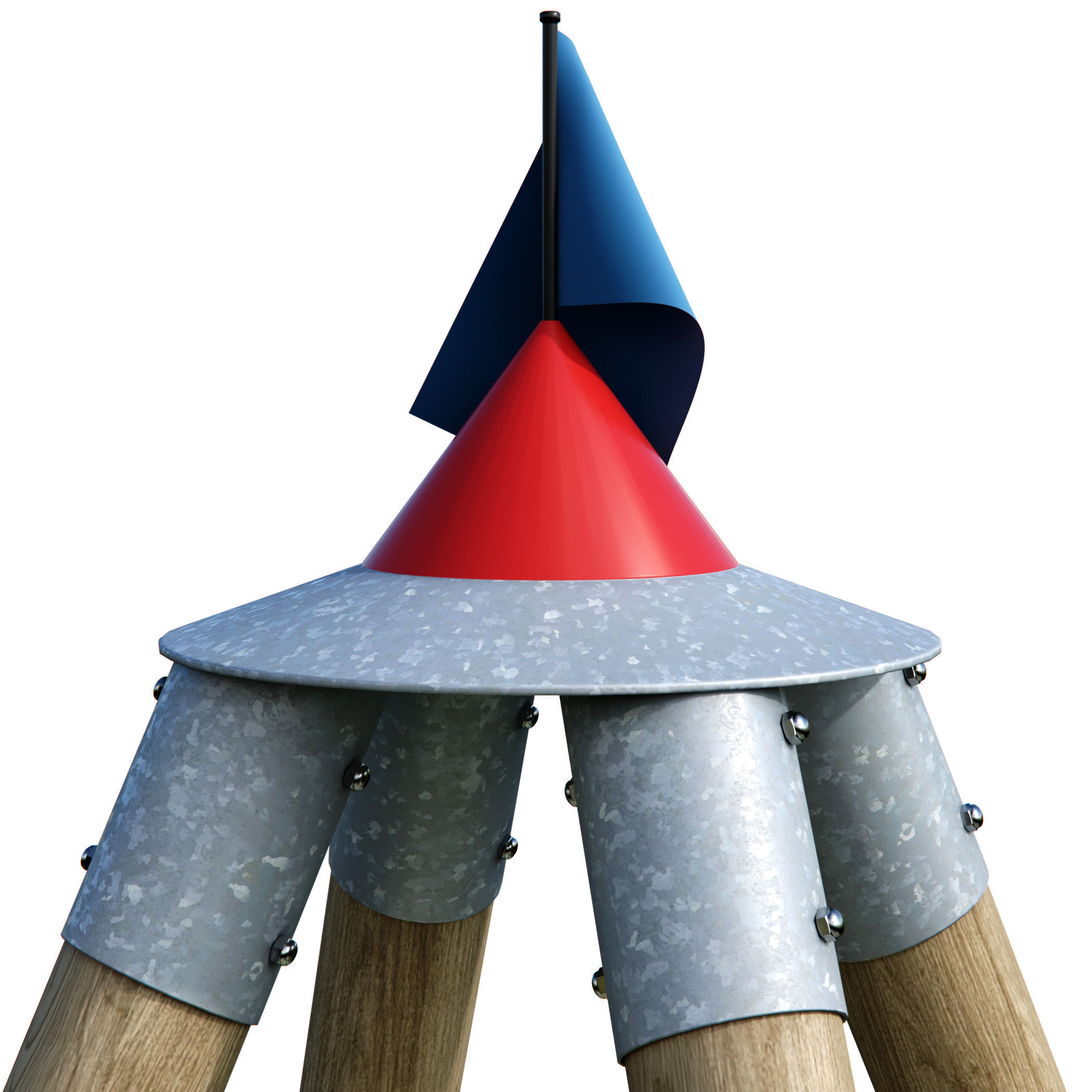 Children rope playground 3D model_2