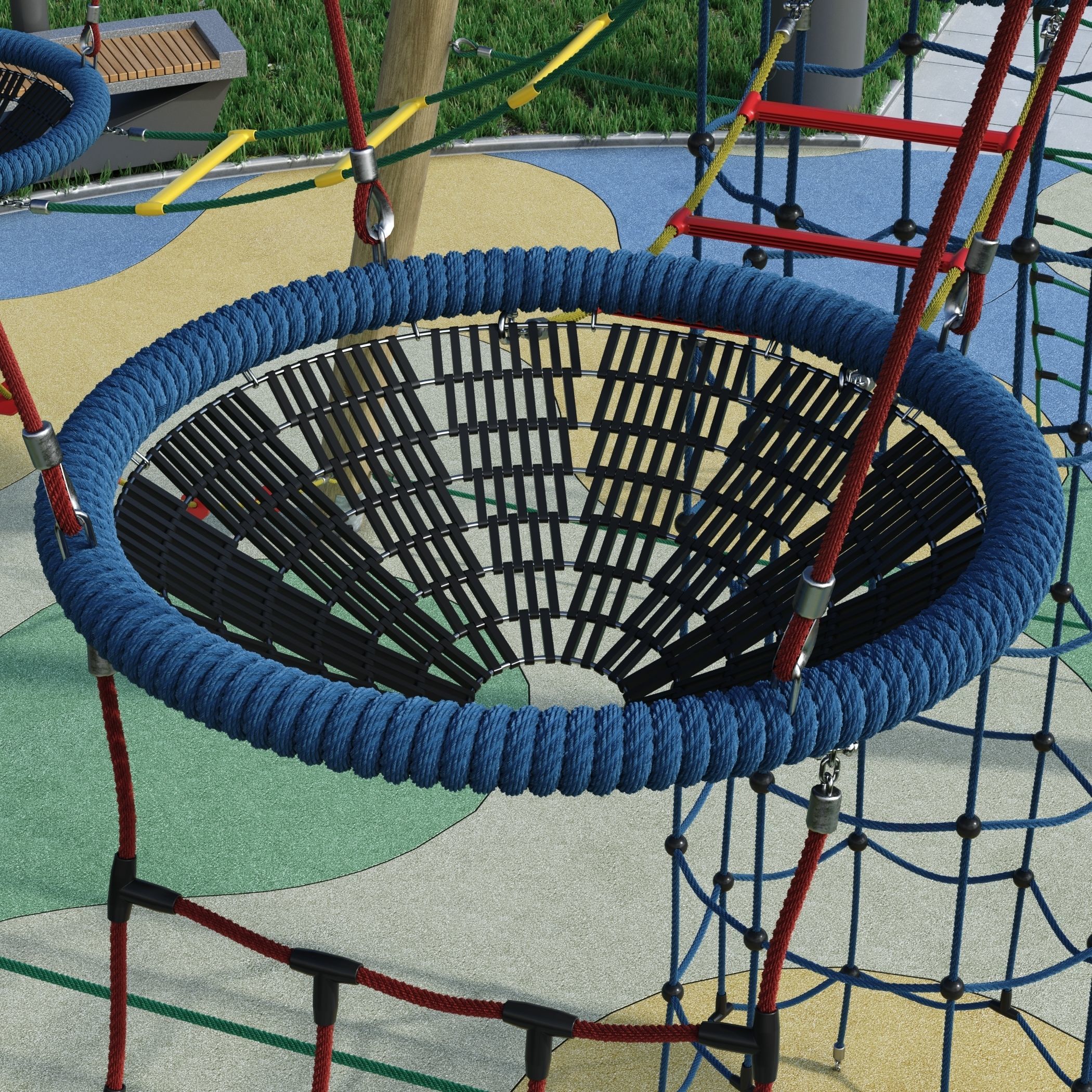 Children rope playground 3D model_1