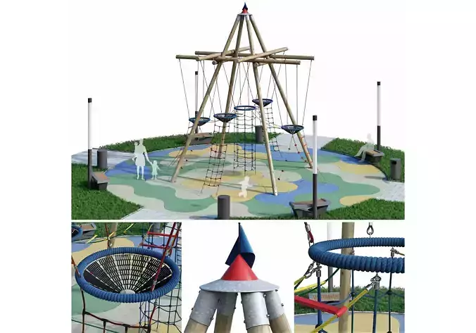 Children rope playground