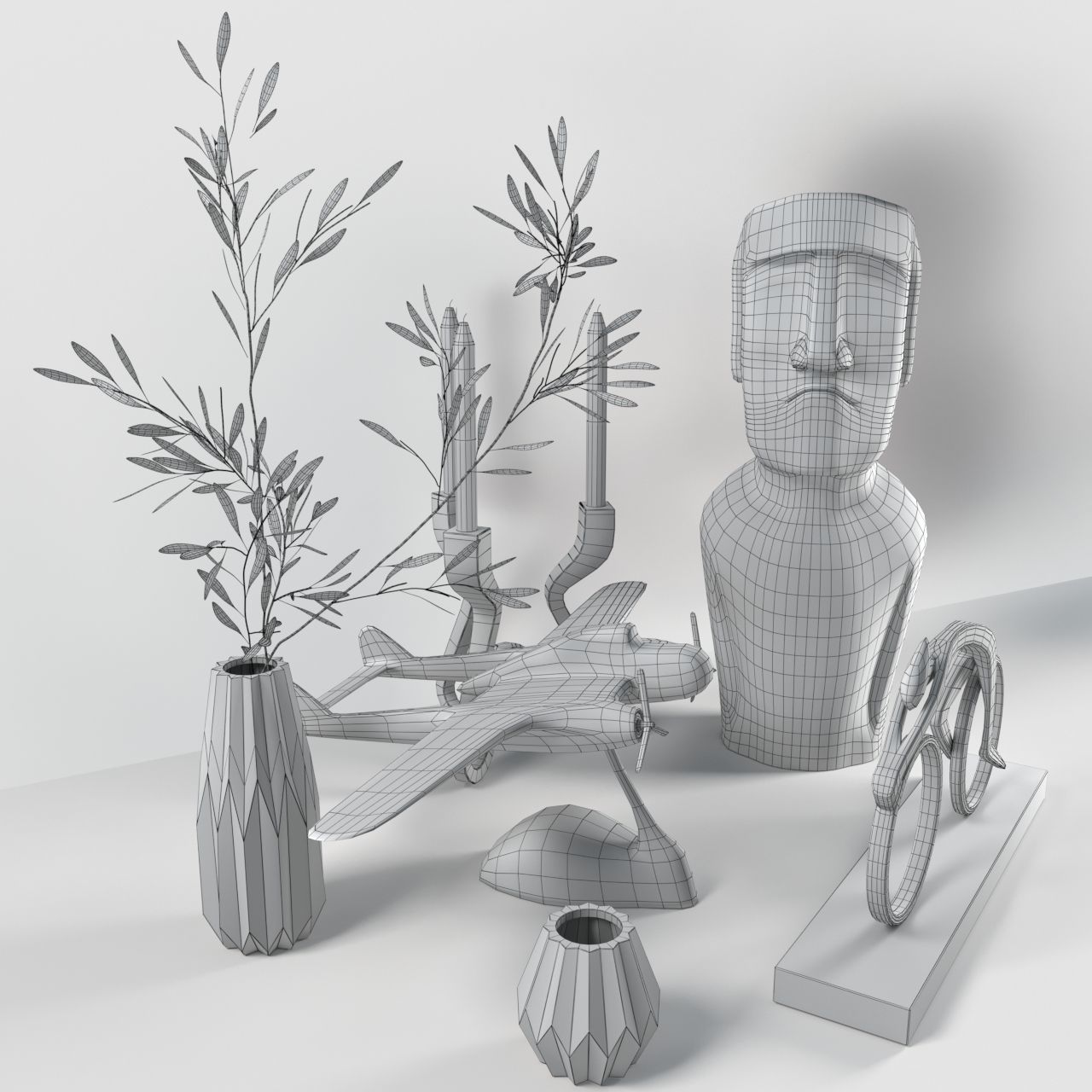 Decoration set 3D model_8