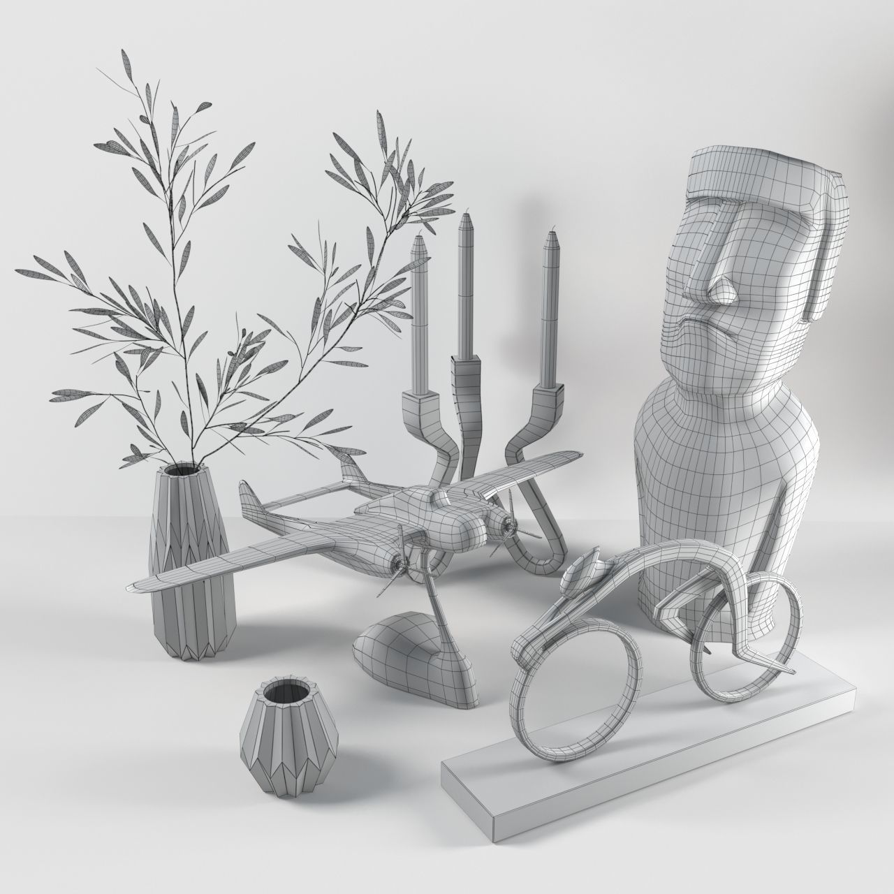 Decoration set 3D model_5