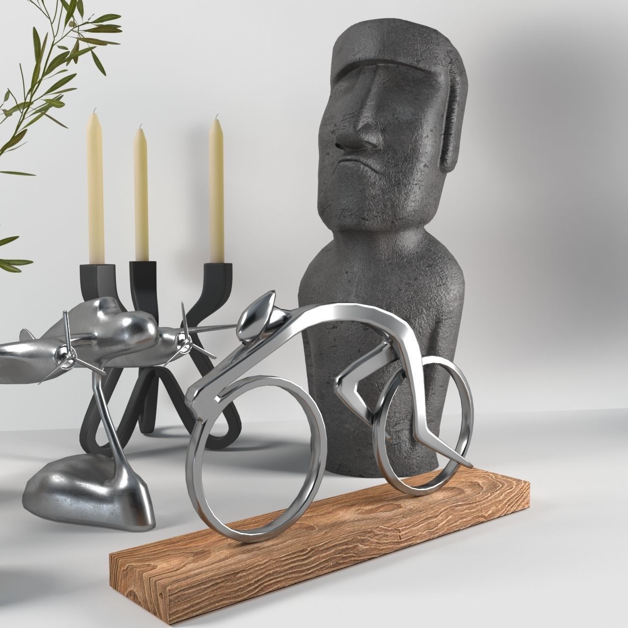 Decoration set 3D model_2