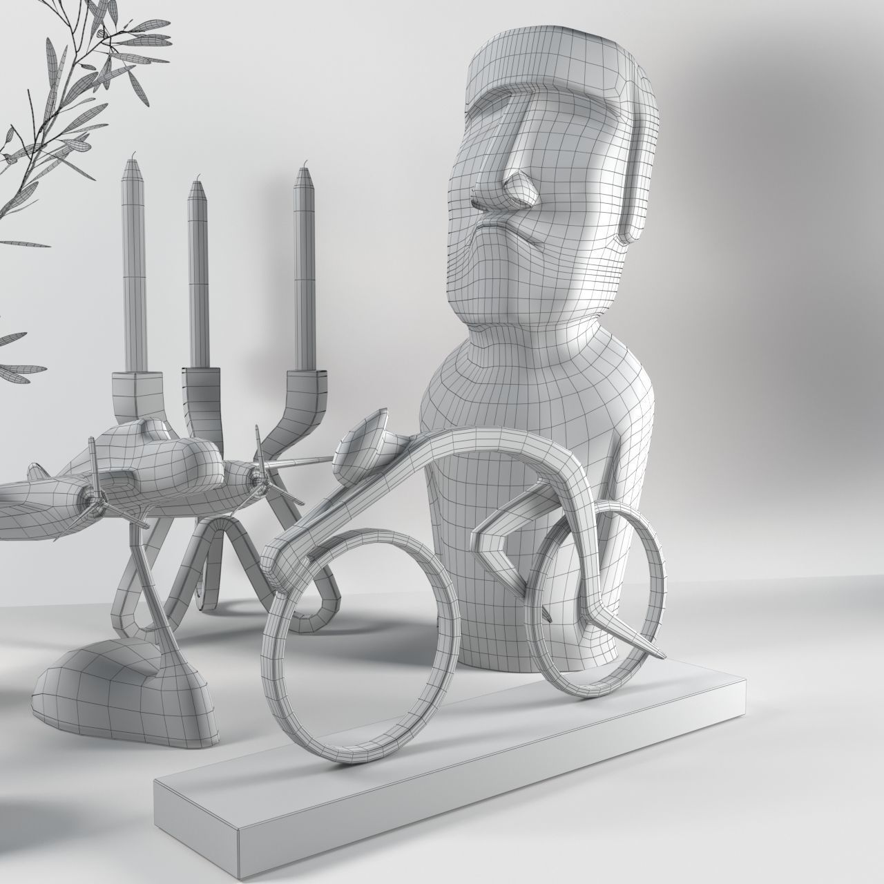 Decoration set 3D model_6