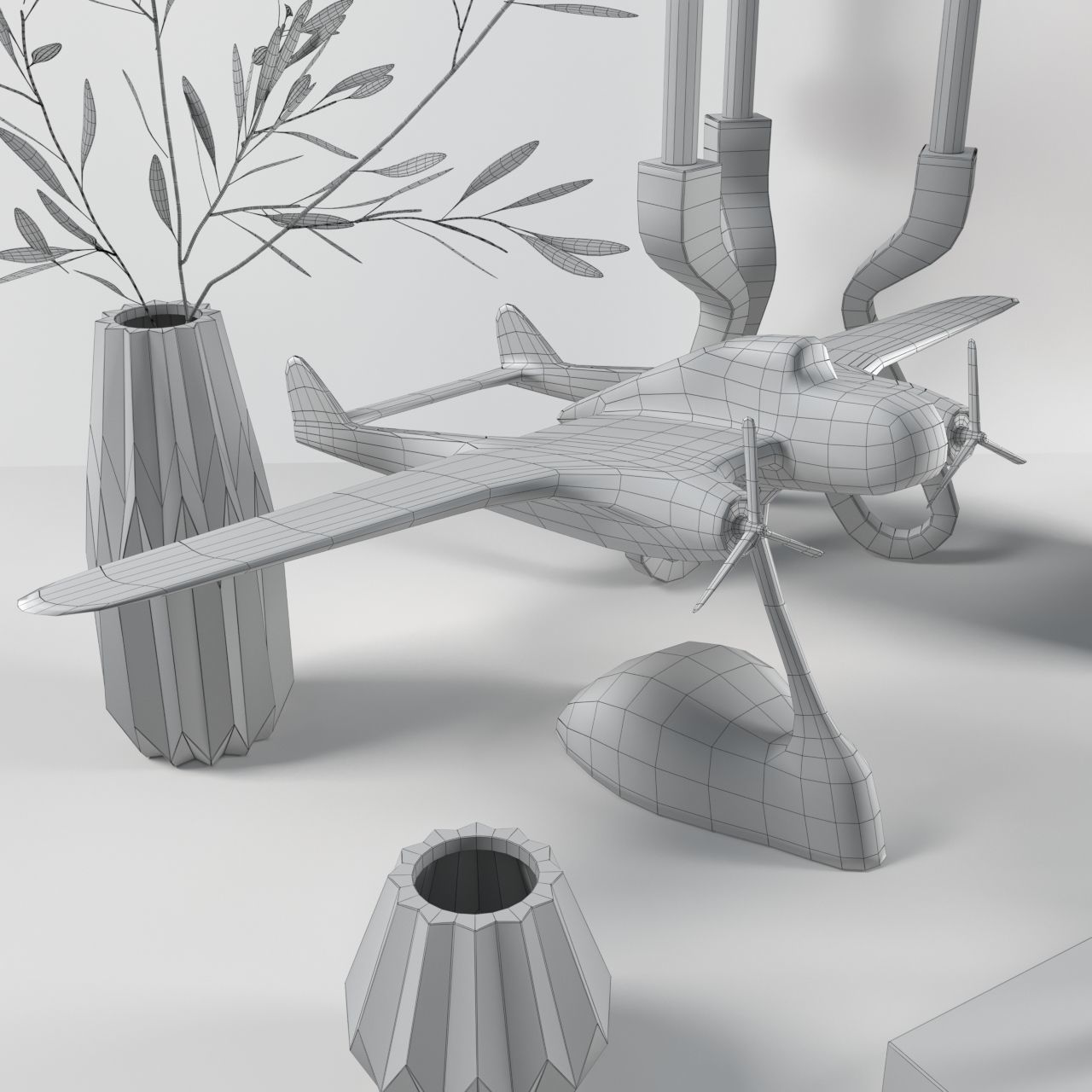 Decoration set 3D model_7