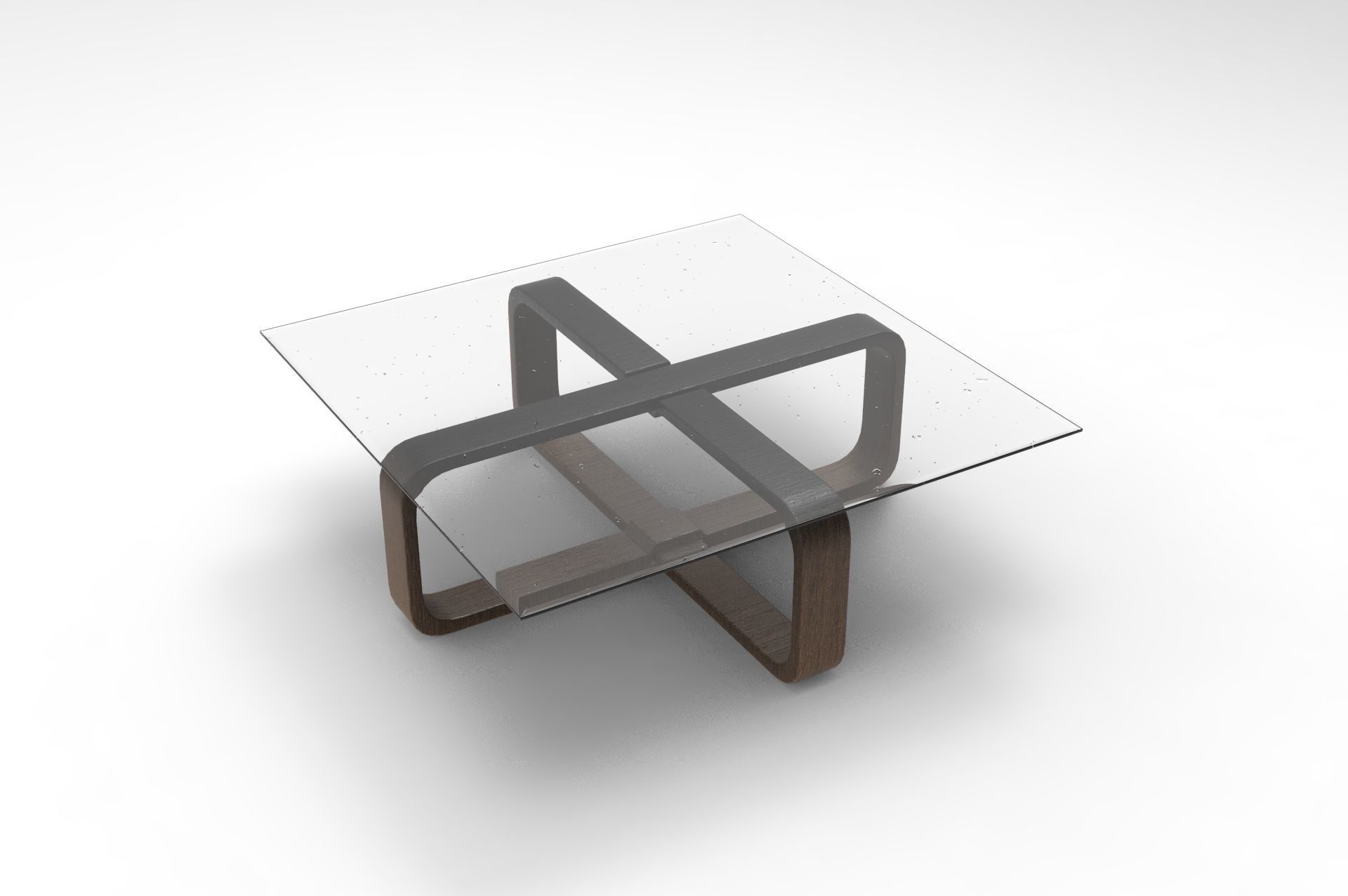 Glass Table-2 Low-poly 3D model_3