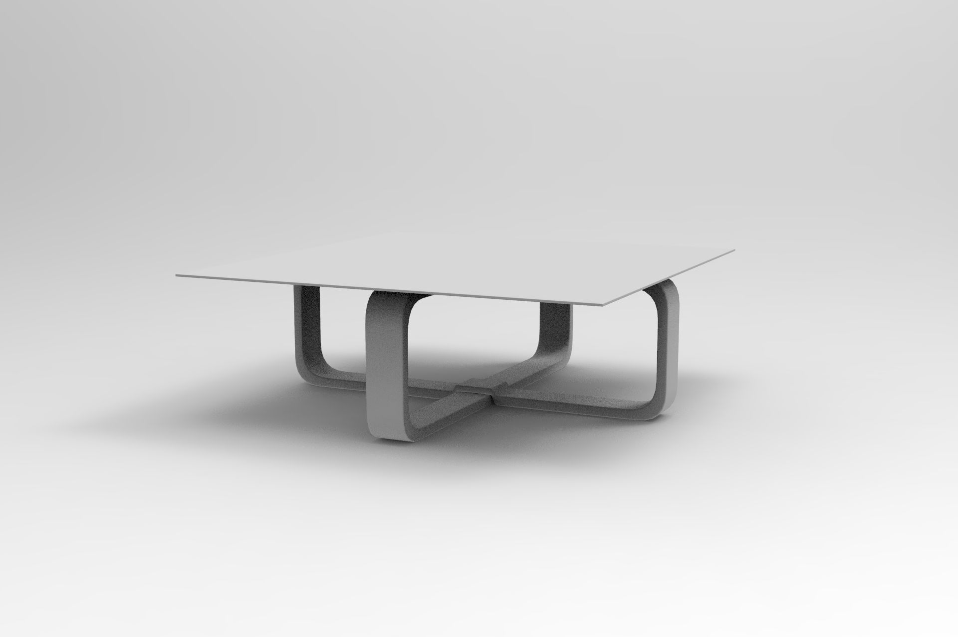 Glass Table-2 Low-poly 3D model_6