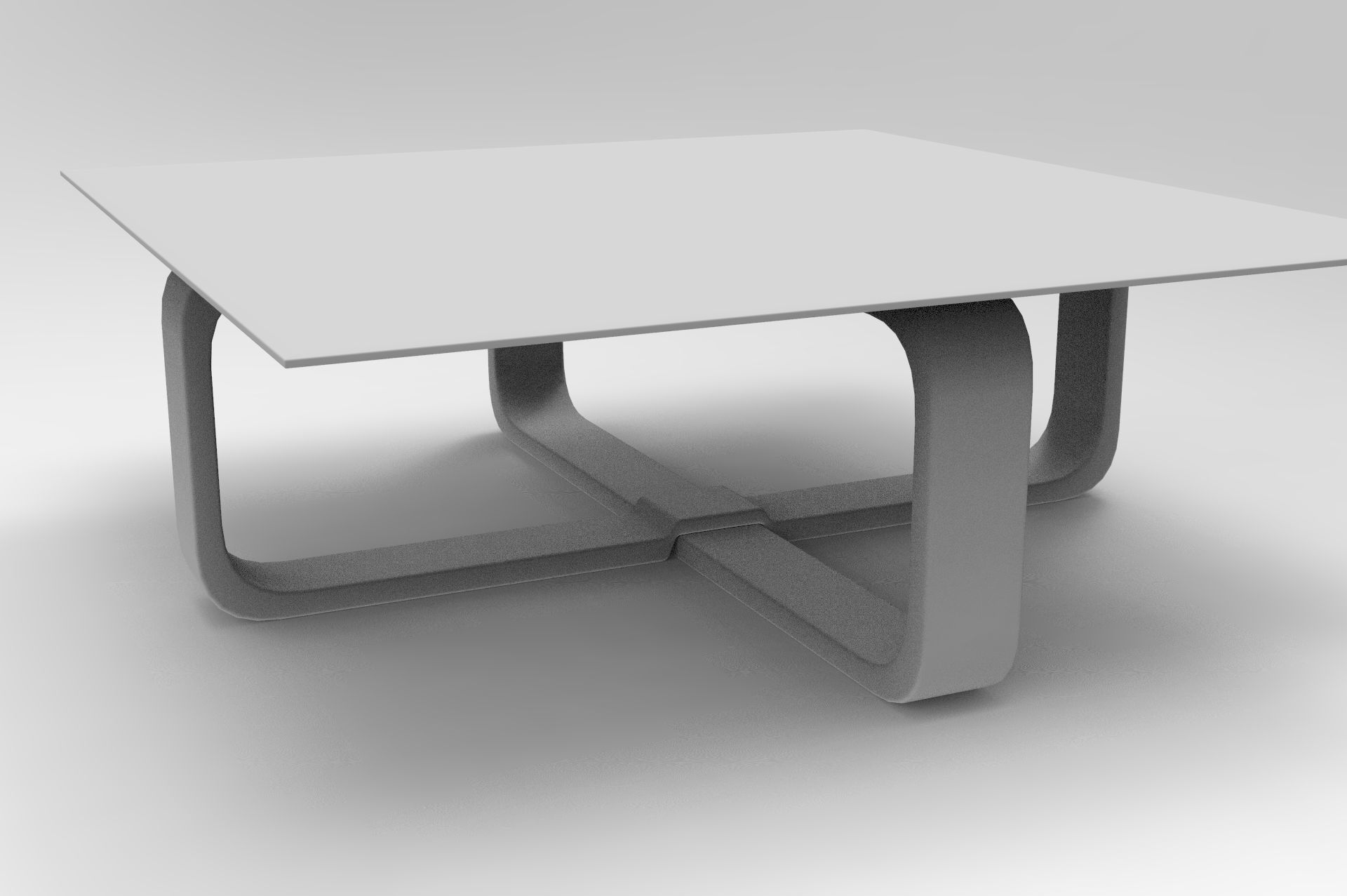 Glass Table-2 Low-poly 3D model_7