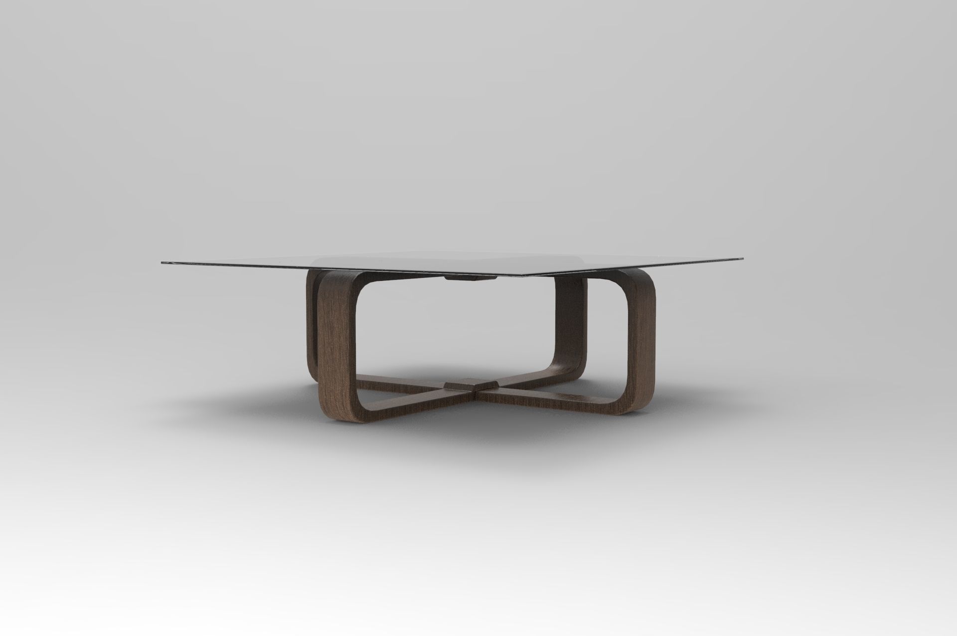 Glass Table-2 Low-poly 3D model_2