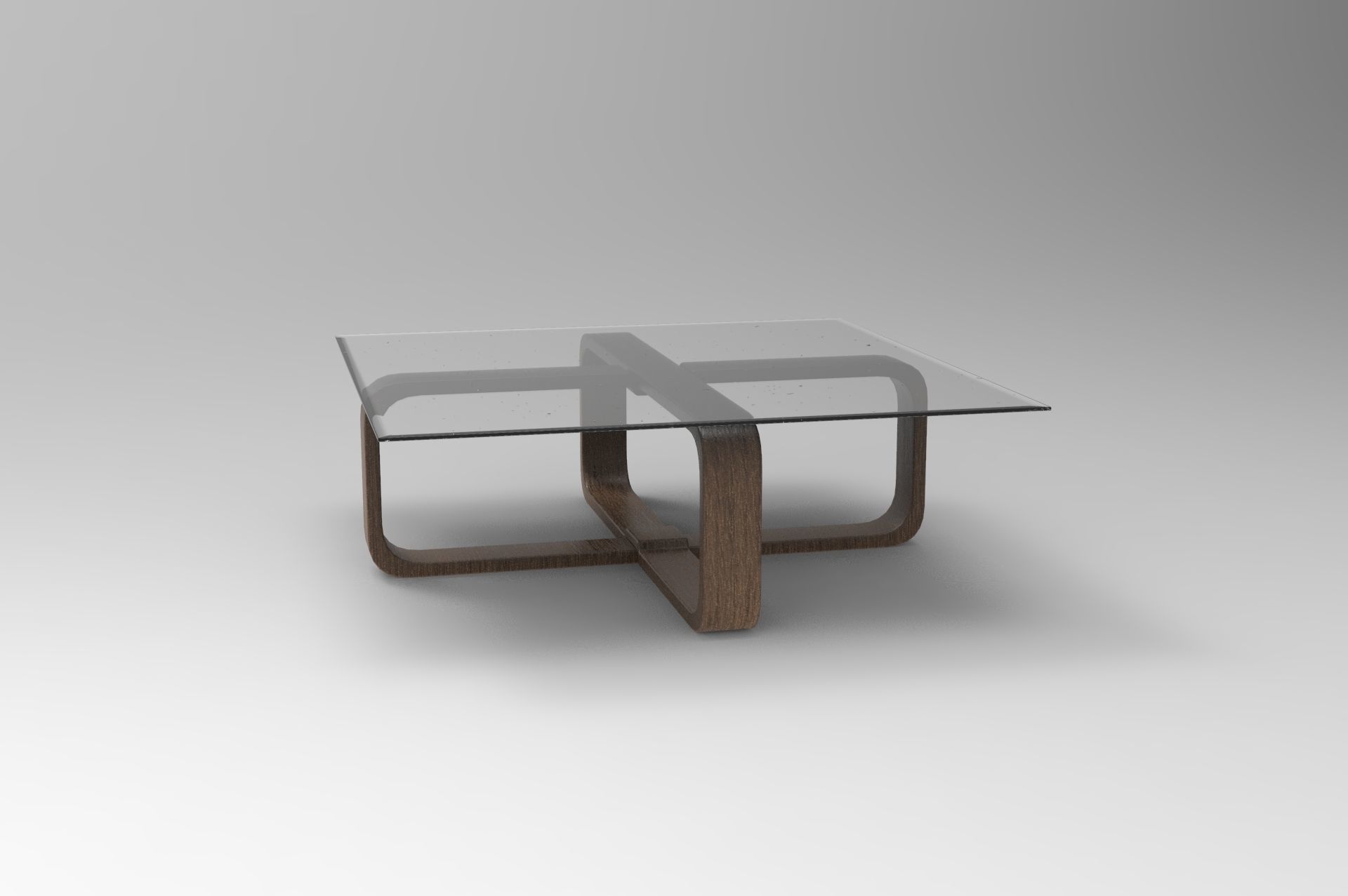 Glass Table-2 Low-poly 3D model_1