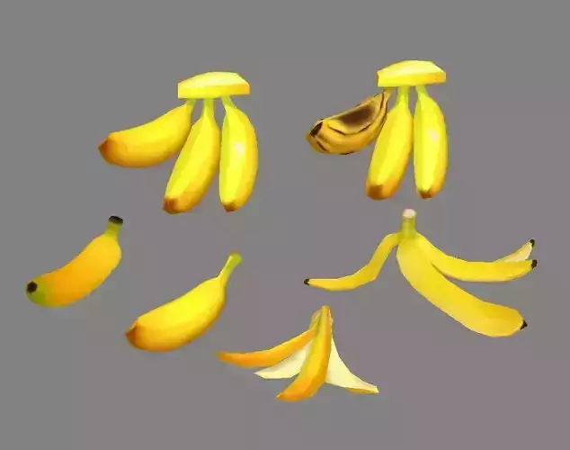 Cartoon Fruits -Bananas - Banana Peel