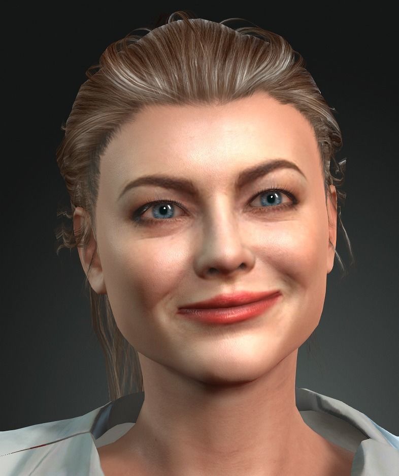 Emma Stone 3D design Ready for animation 3D model 3D model_4