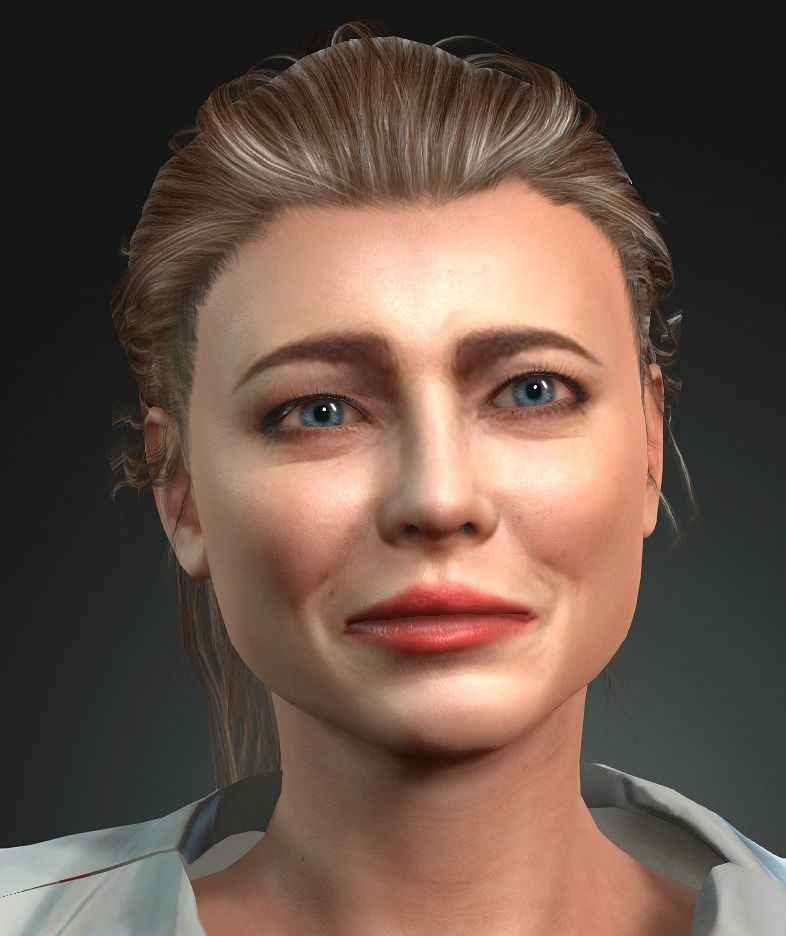 Emma Stone 3D design Ready for animation 3D model 3D model_5