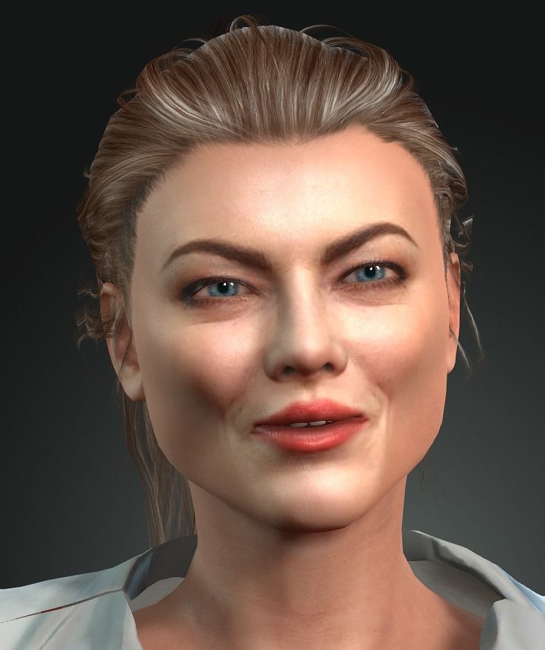 Emma Stone 3D design Ready for animation 3D model 3D model_10