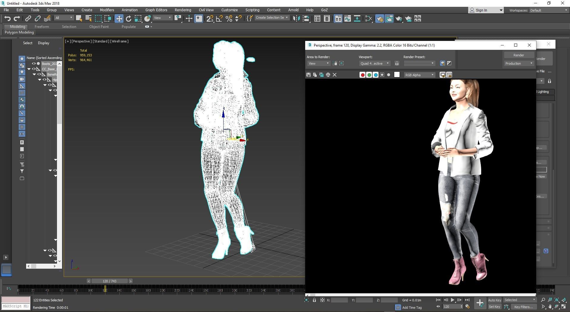 Emma Stone 3D design Ready for animation 3D model 3D model_2