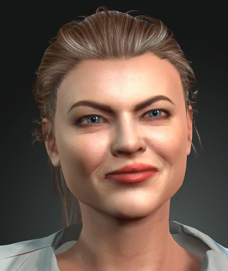 Emma Stone 3D design Ready for animation 3D model 3D model_6