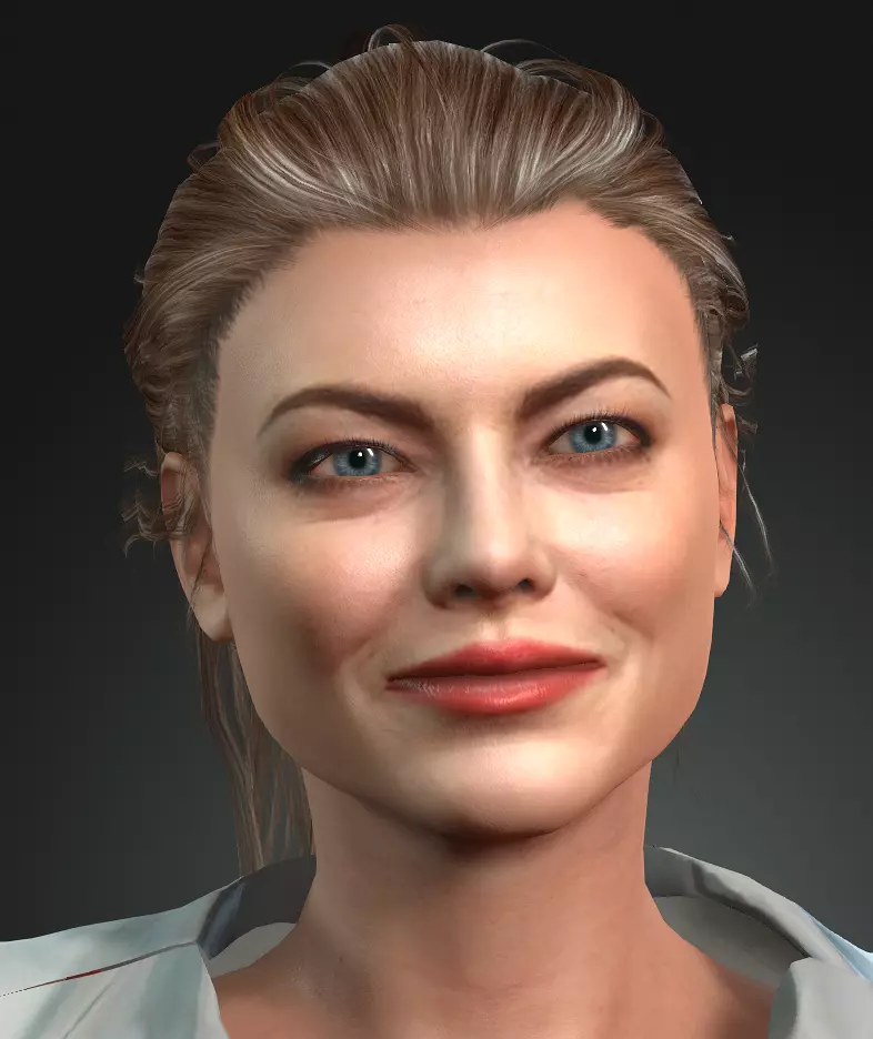 Emma Stone 3D design Ready for animation 3D model 3D model_0