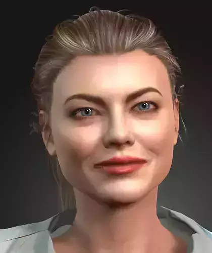 Emma Stone  3D design Ready for animation 3D model