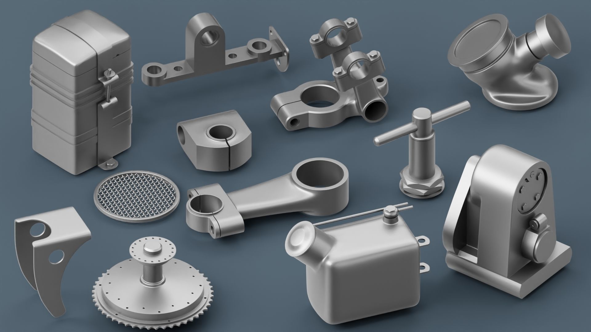 Hard Surface Mechanical Kitbash Quad Topology Volume 2 3D model_7