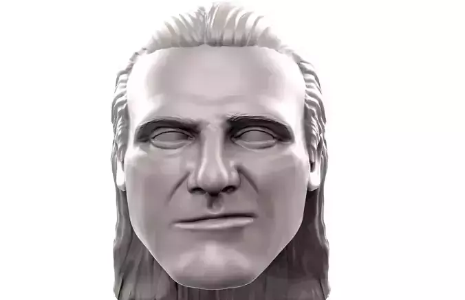 Owen Hart 3D printable action figure portrait sculpt