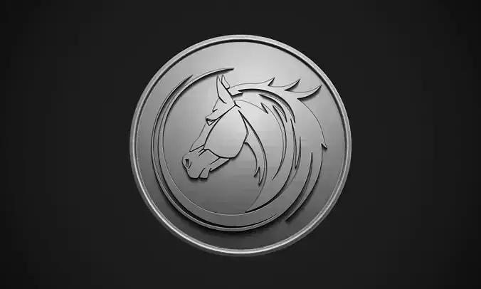 Horse Head Button 3D print model