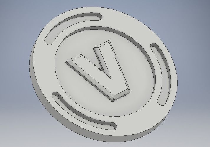 V-bucks token 3D print model_2