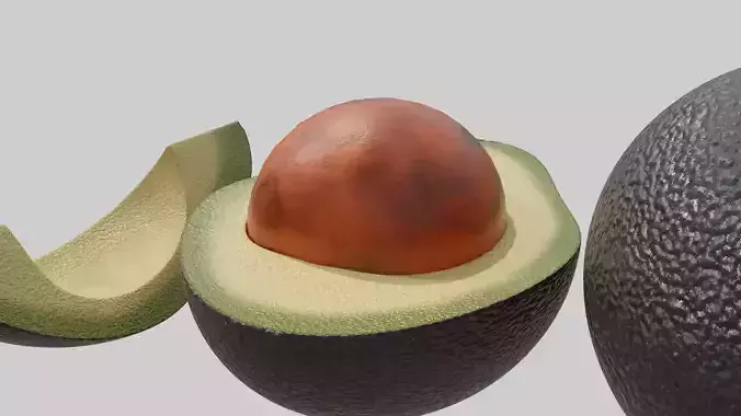 ovacado with pbr textures game ready