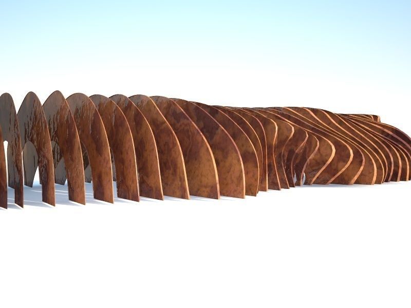 Parametric Gate 3D model_6