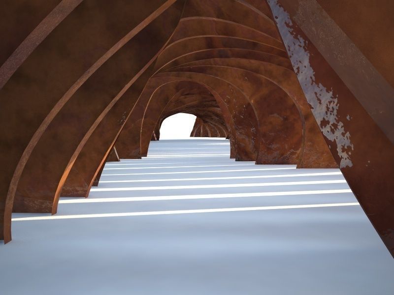 Parametric Gate 3D model_3