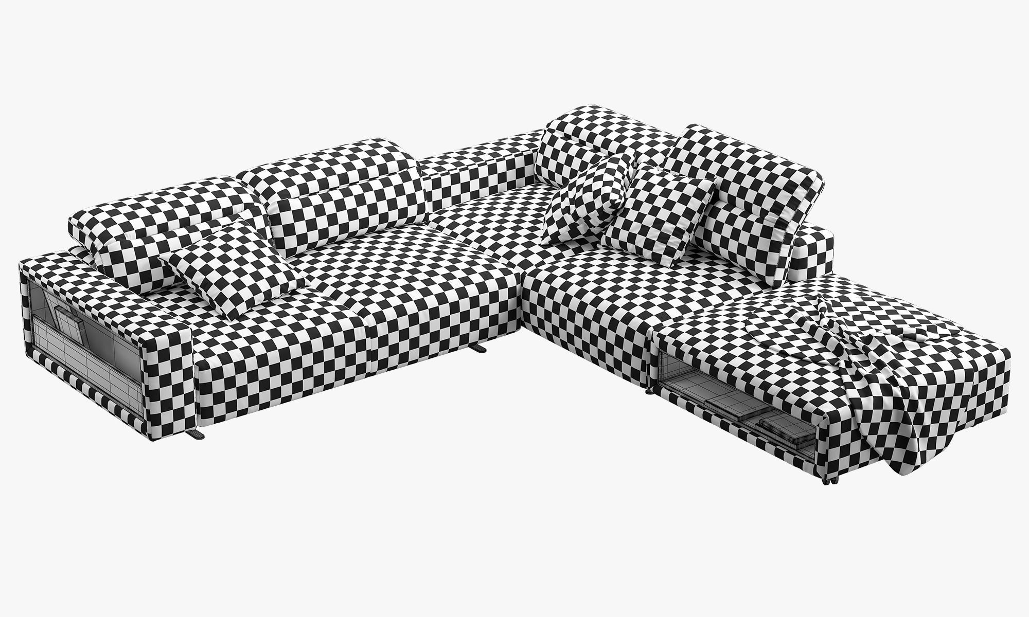 BoConcept Hampton corner sofa with storage 3D model_16