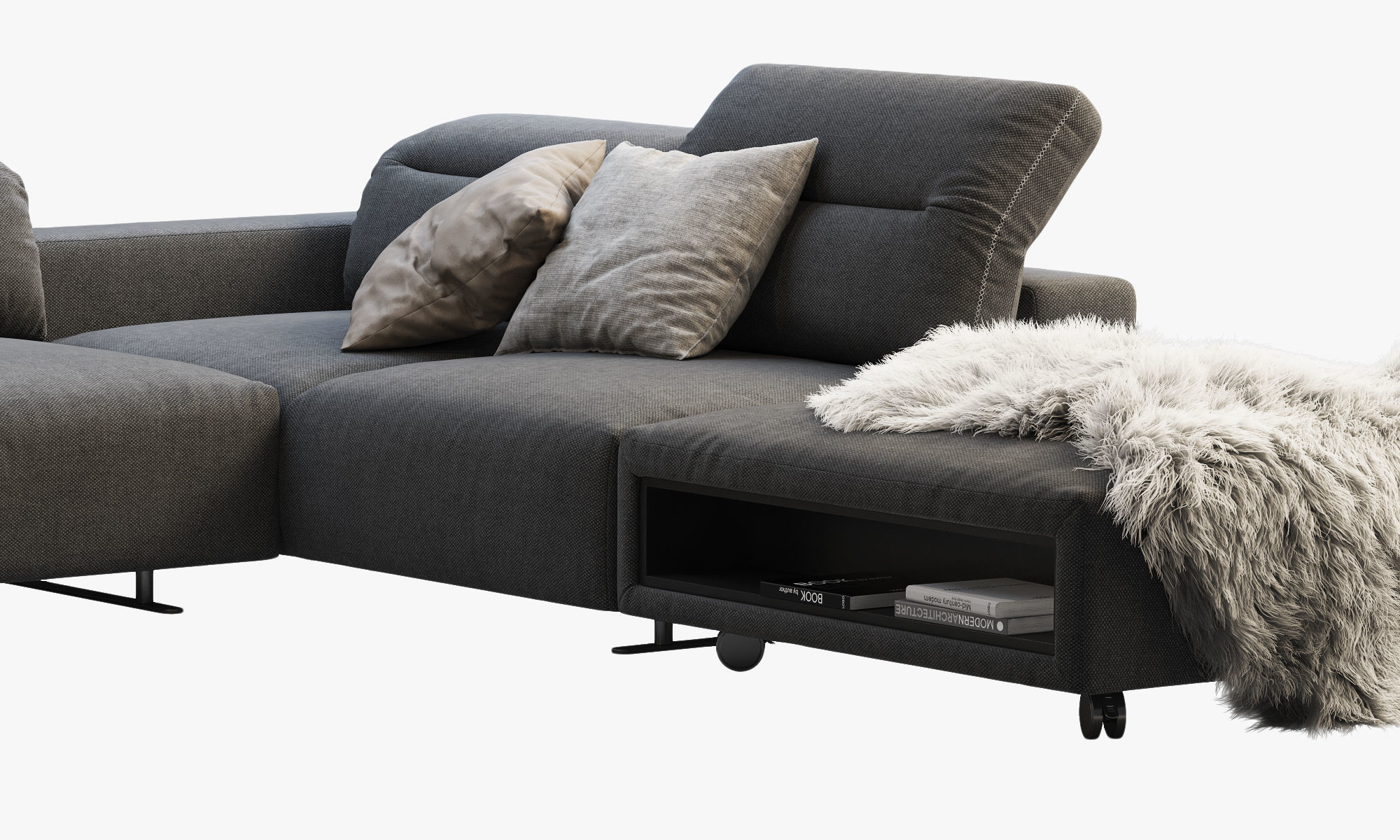 BoConcept Hampton corner sofa with storage 3D model_4