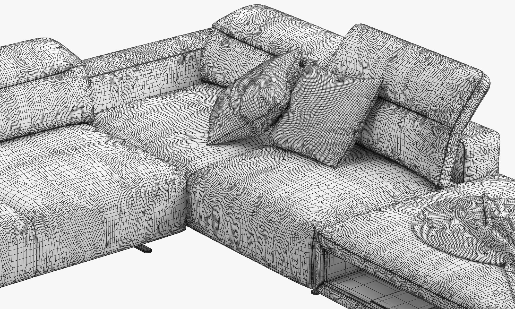BoConcept Hampton corner sofa with storage 3D model_14