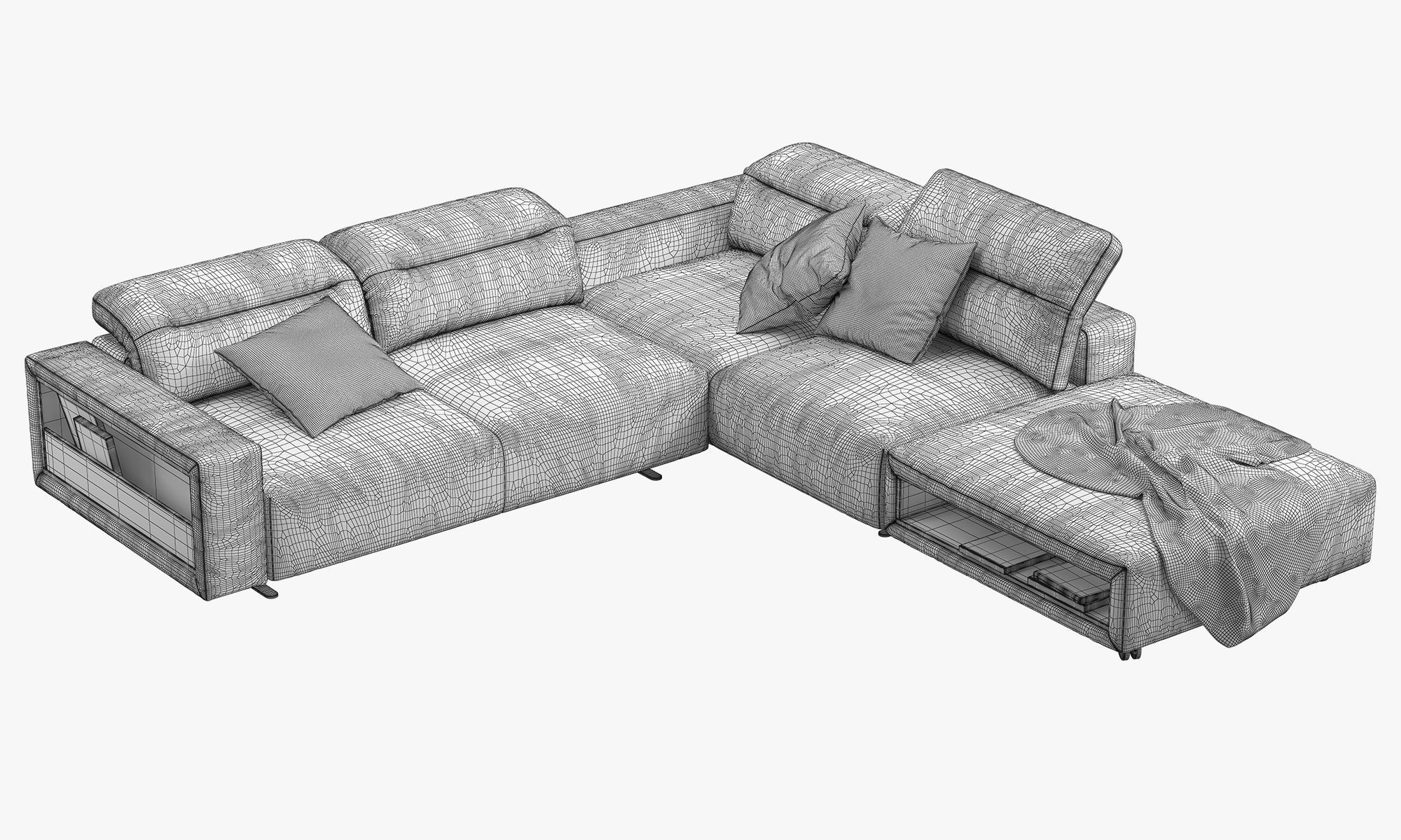 BoConcept Hampton corner sofa with storage 3D model_15