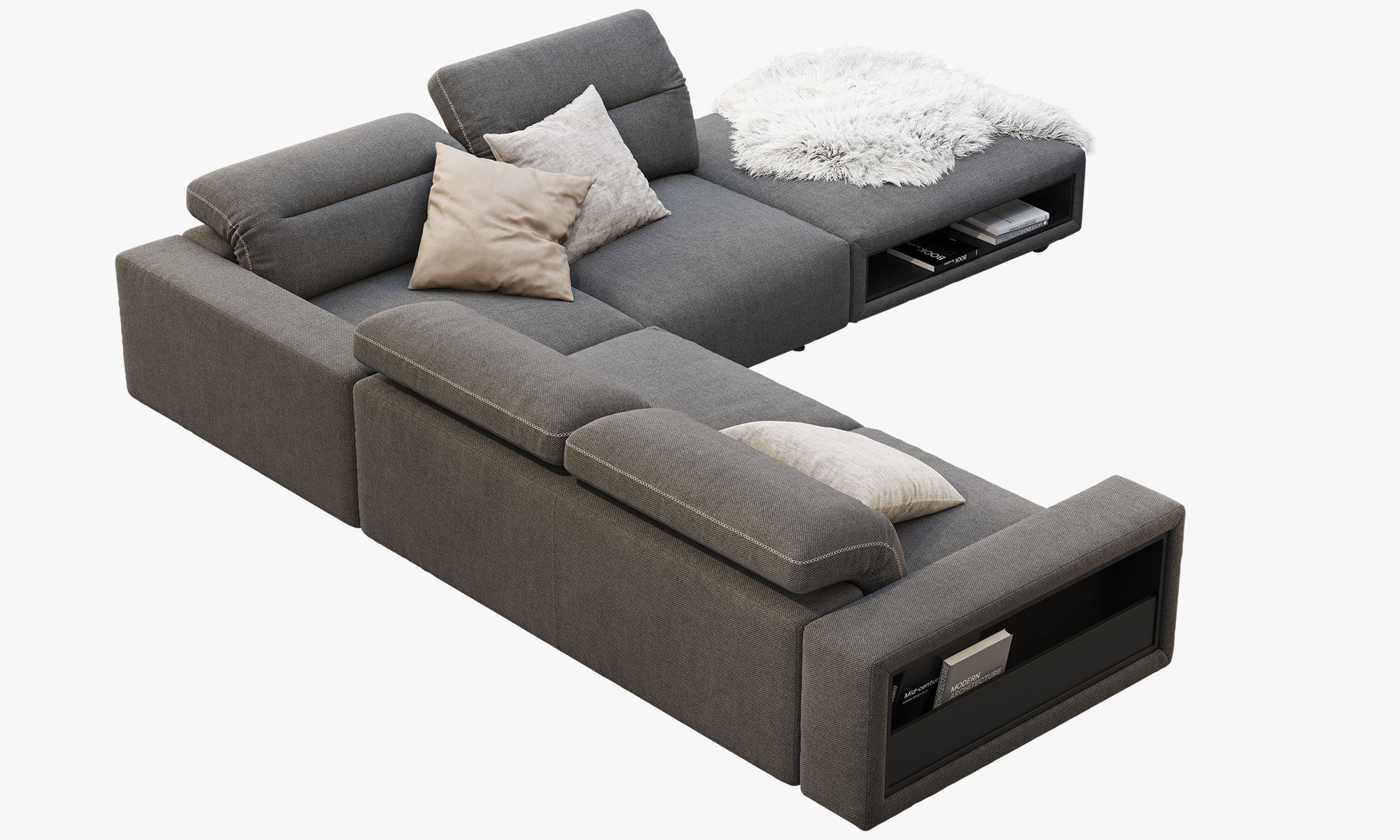 BoConcept Hampton corner sofa with storage 3D model_13