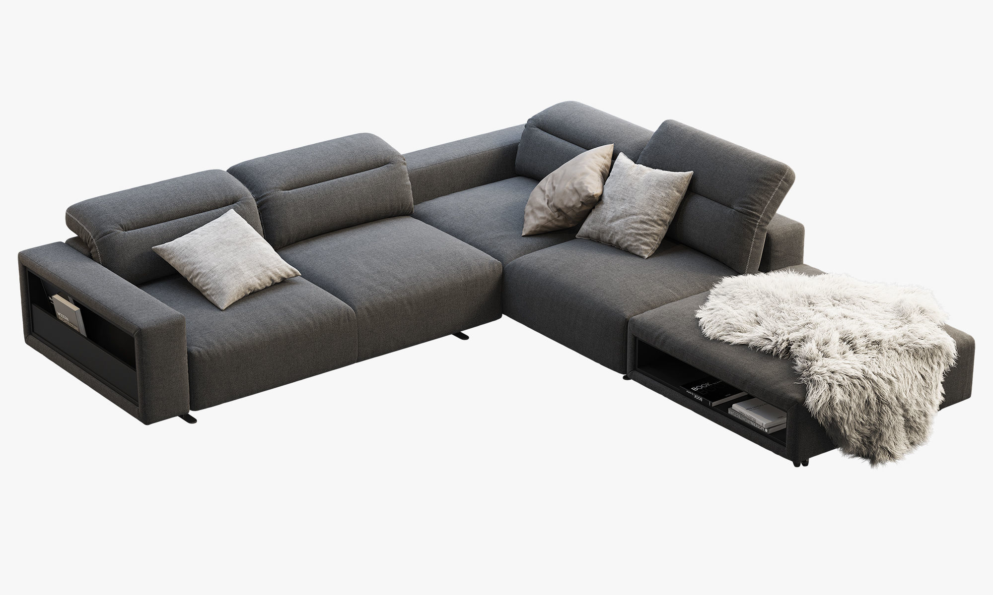 BoConcept Hampton corner sofa with storage 3D model_5