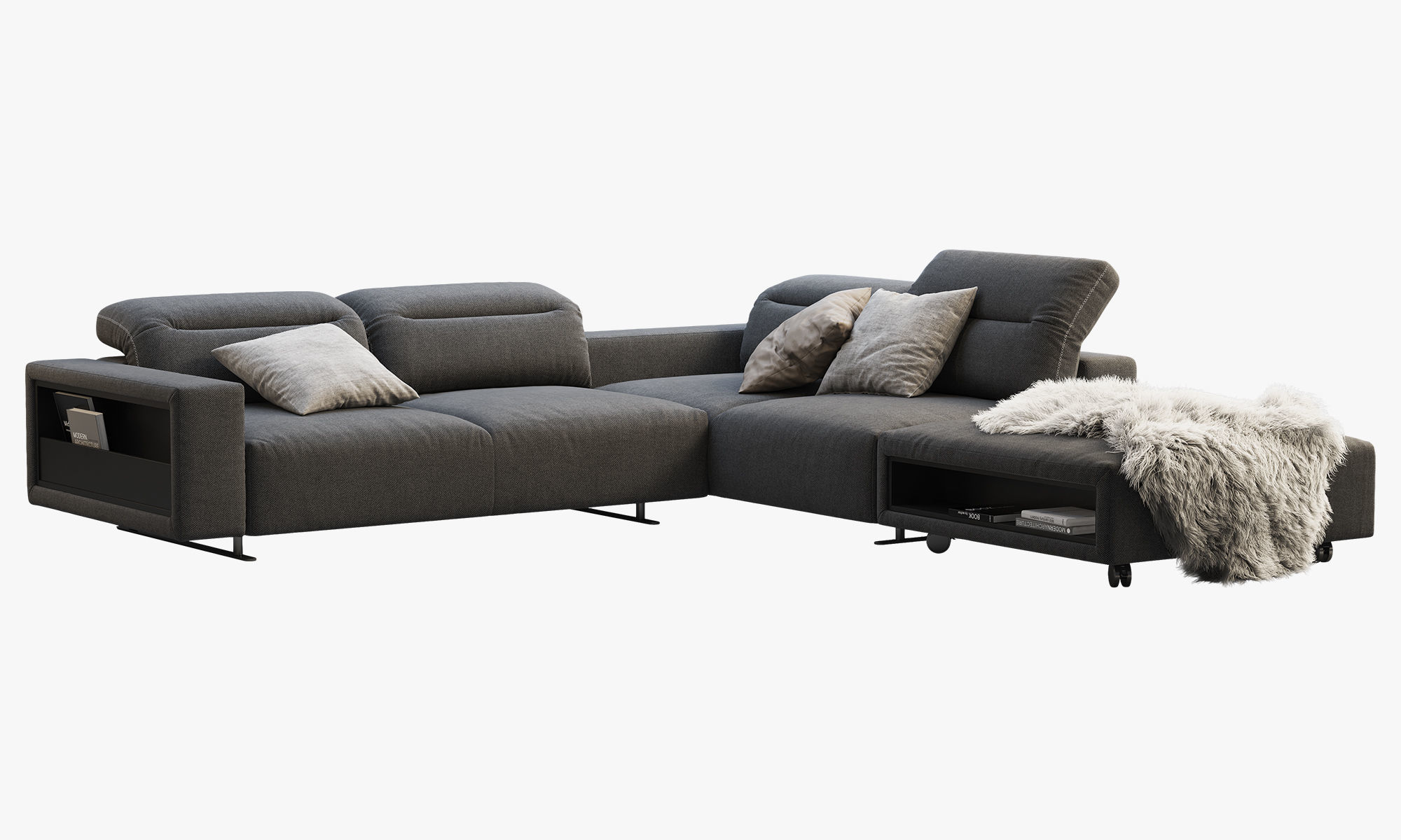 BoConcept Hampton corner sofa with storage 3D model_1