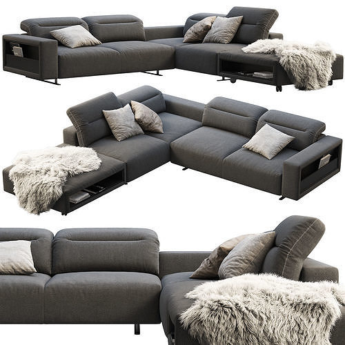 BoConcept Hampton corner sofa with storage 3D model