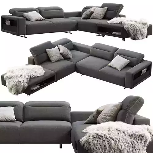 BoConcept Hampton corner sofa with storage 3D model