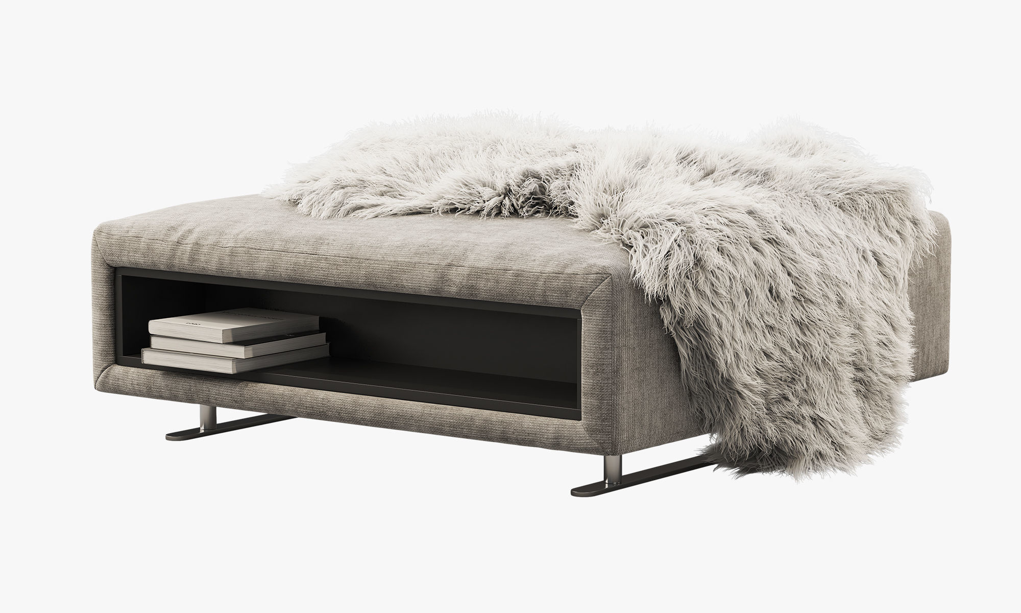 BoConcept Hampton footstool with storage 3D model_10