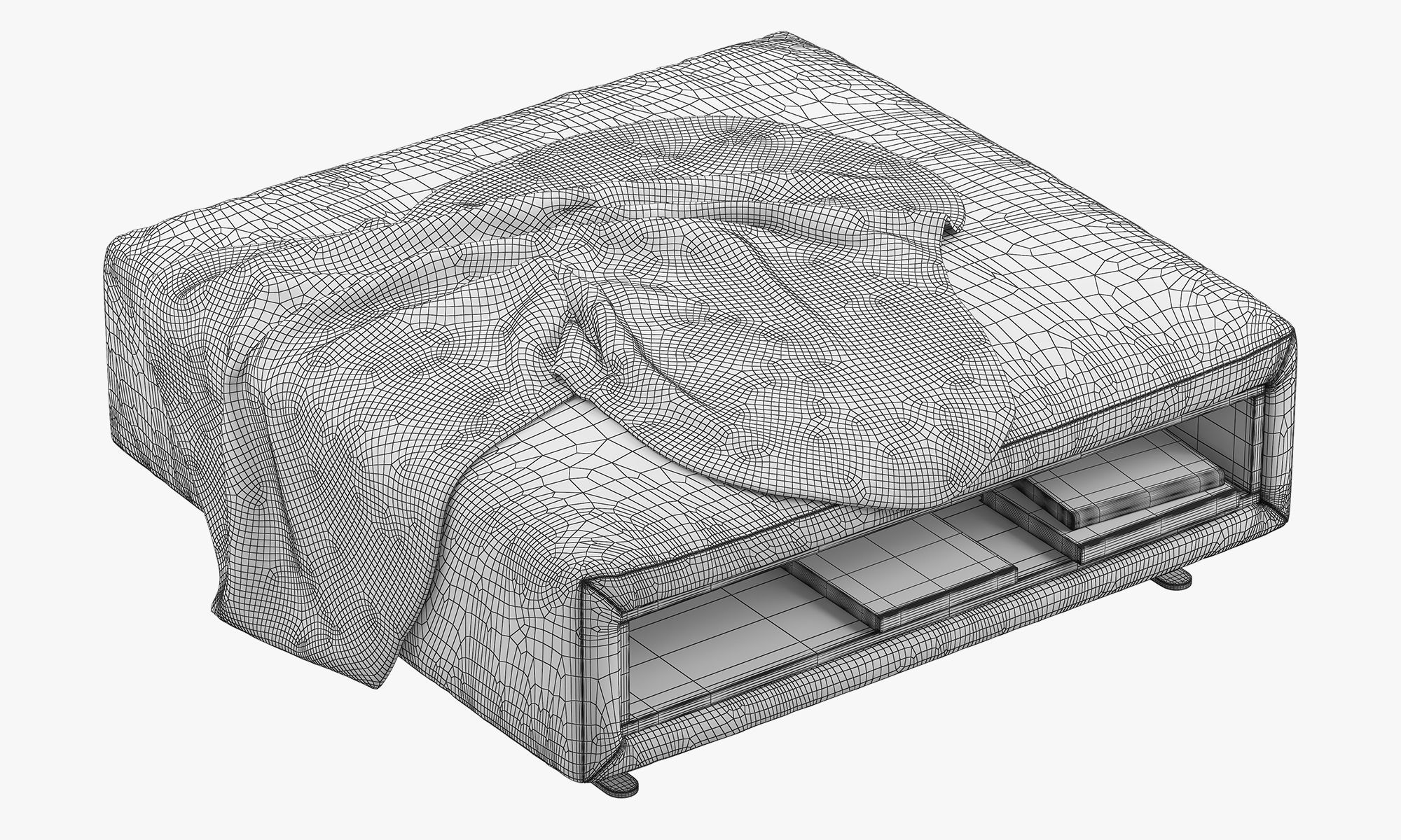 BoConcept Hampton footstool with storage 3D model_16