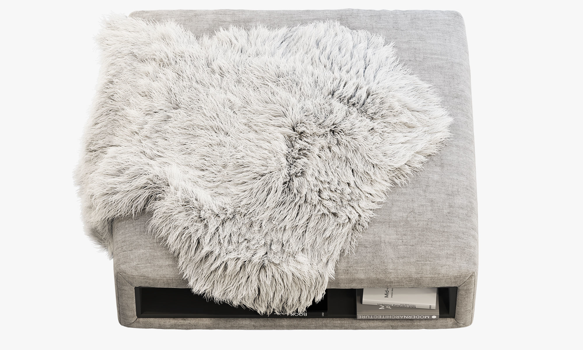 BoConcept Hampton footstool with storage 3D model_5