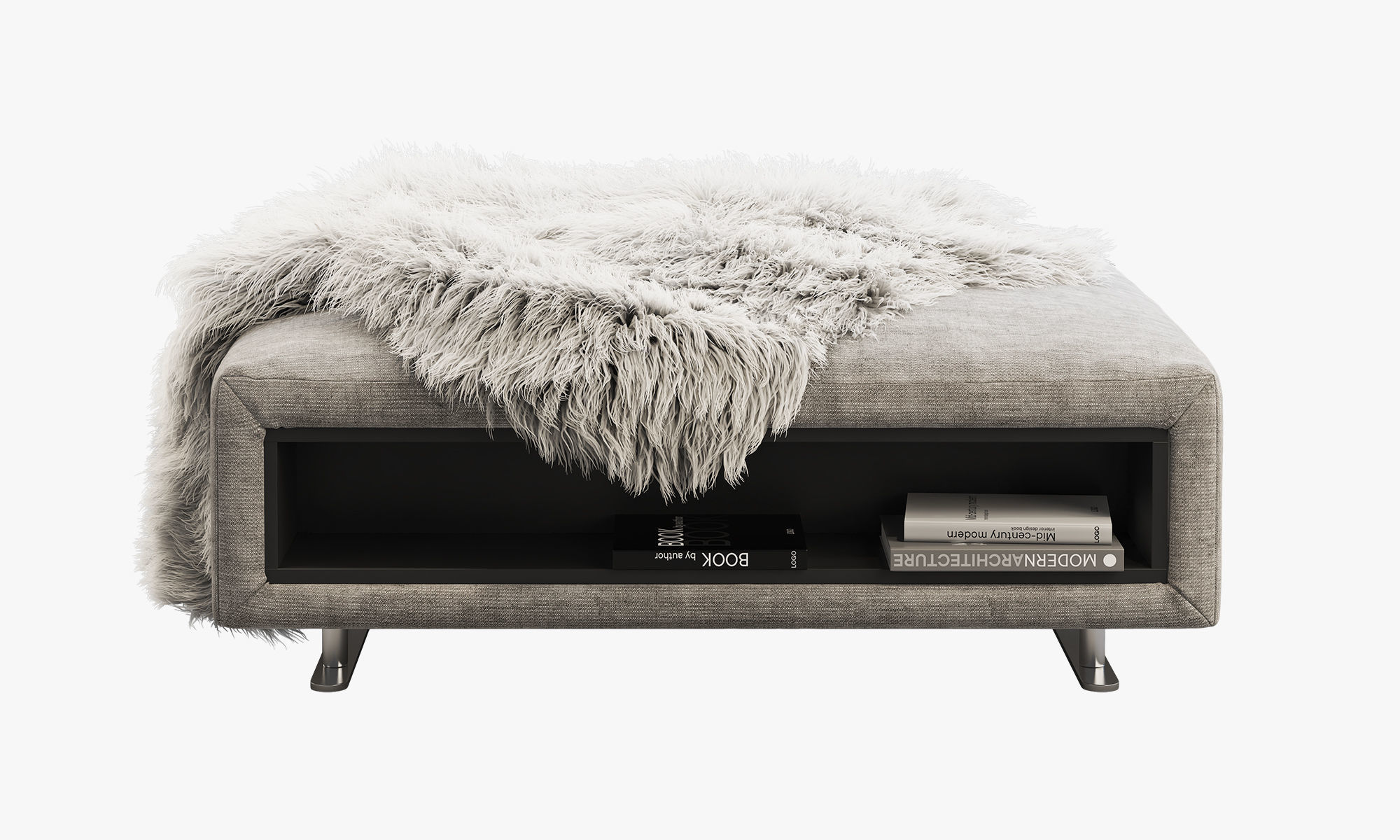 BoConcept Hampton footstool with storage 3D model_1
