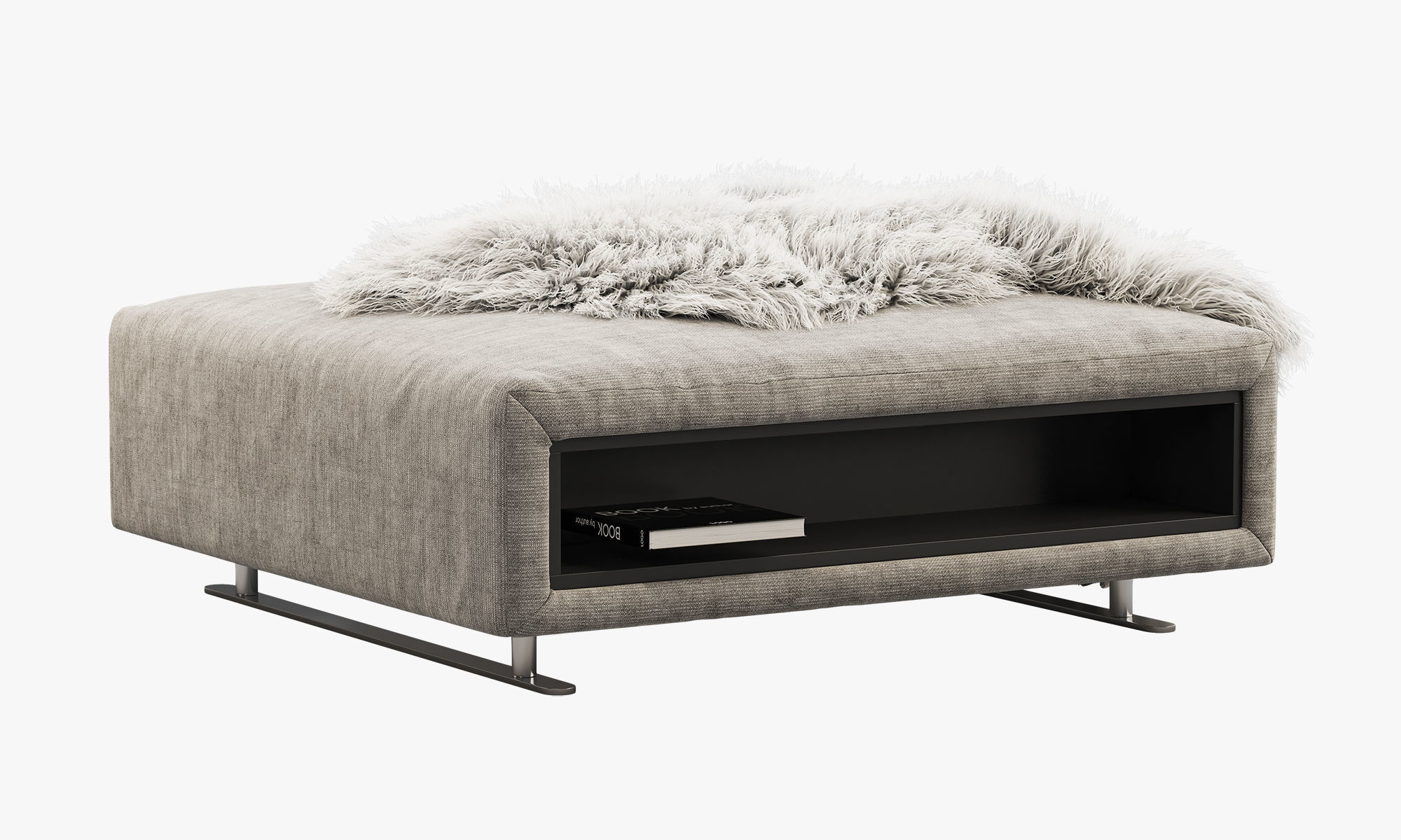 BoConcept Hampton footstool with storage 3D model_8