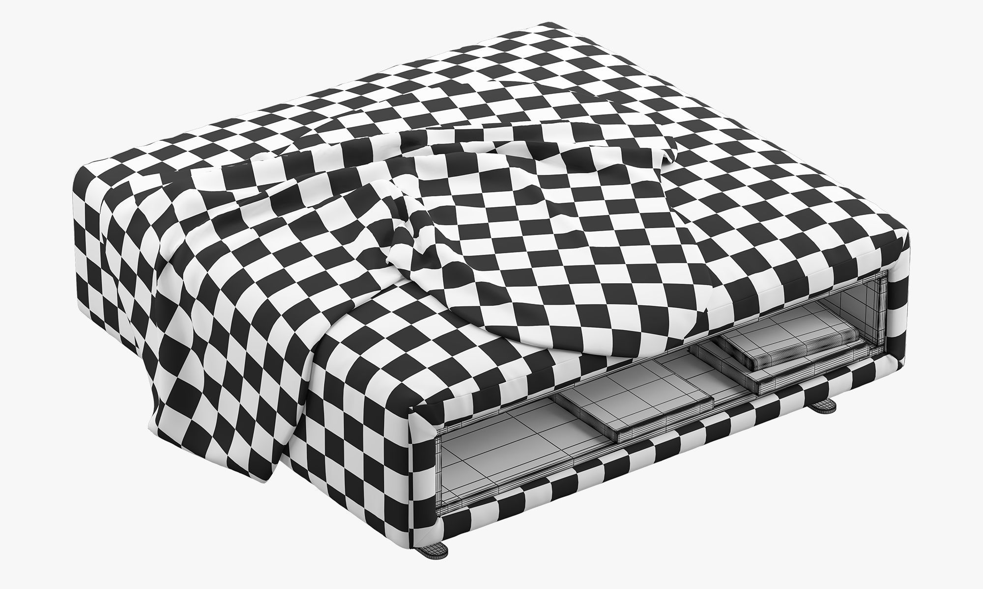 BoConcept Hampton footstool with storage 3D model_17