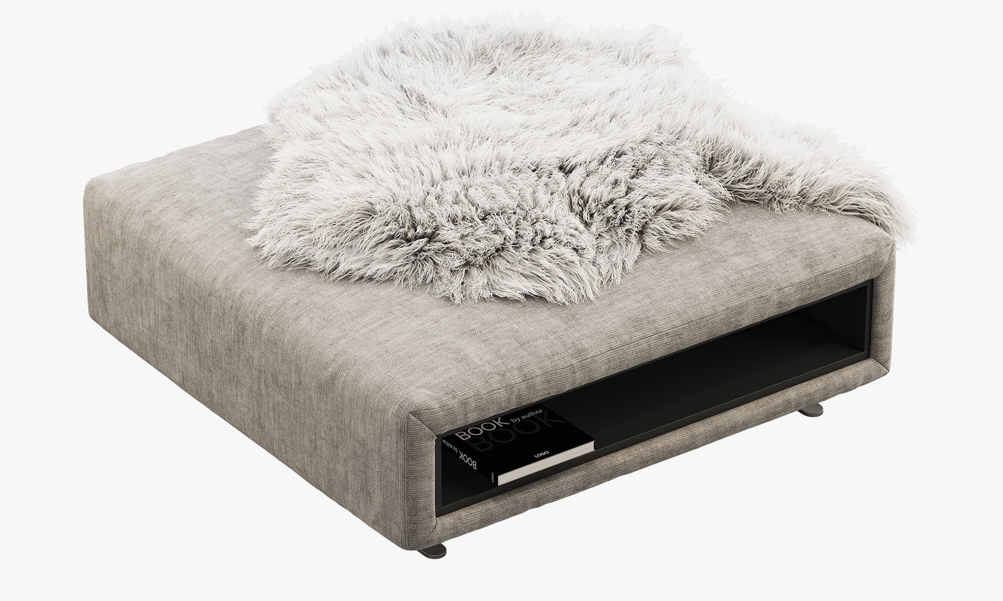 BoConcept Hampton footstool with storage 3D model_9