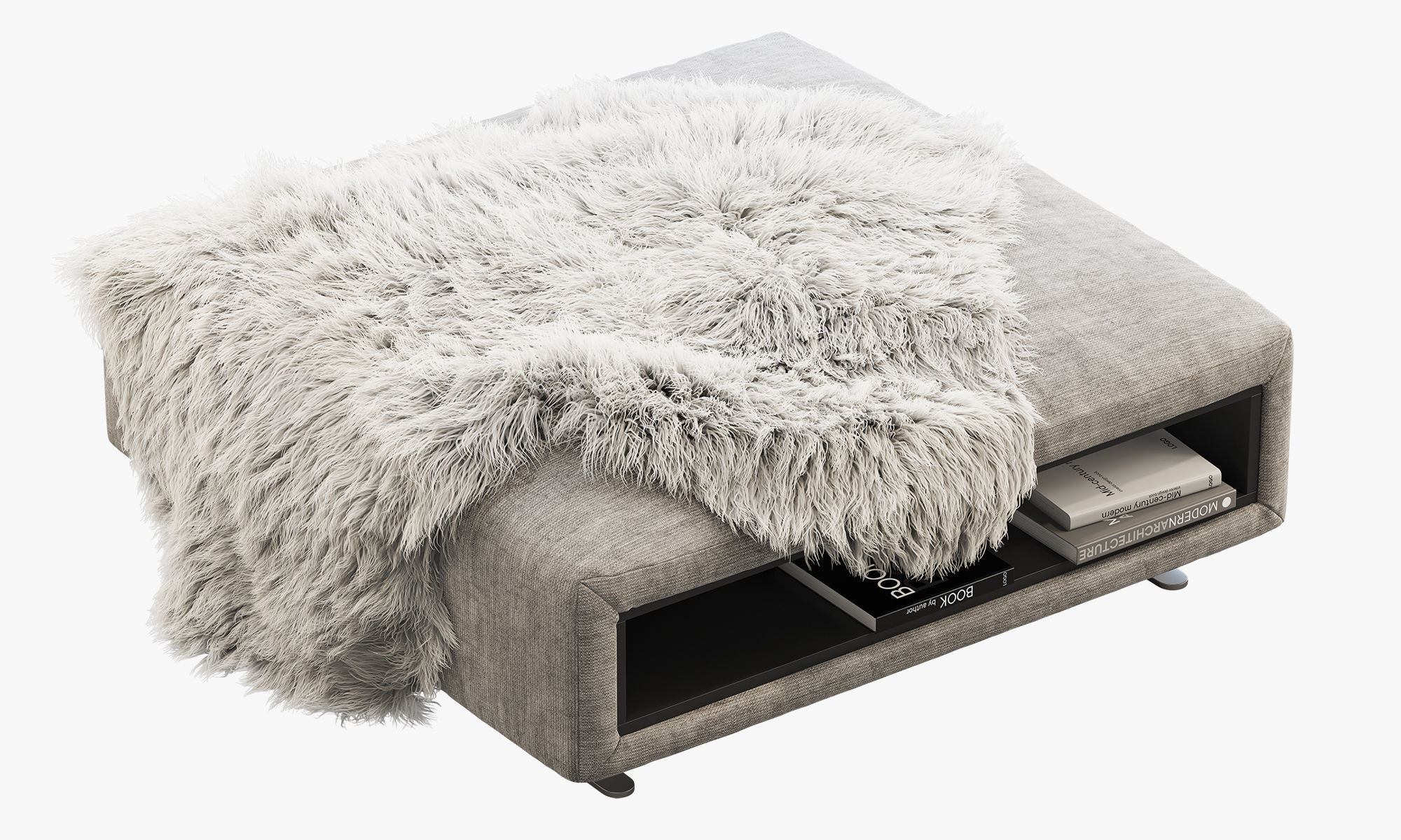 BoConcept Hampton footstool with storage 3D model_4