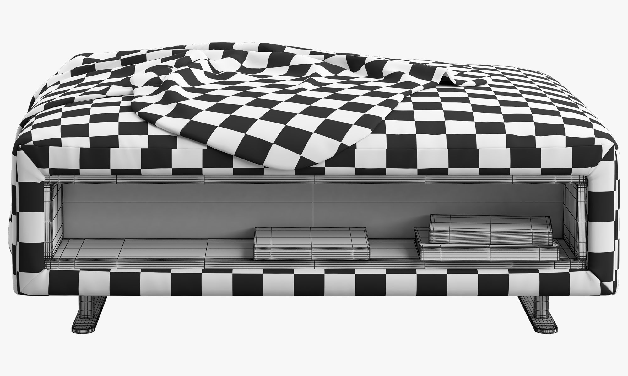 BoConcept Hampton footstool with storage 3D model_14