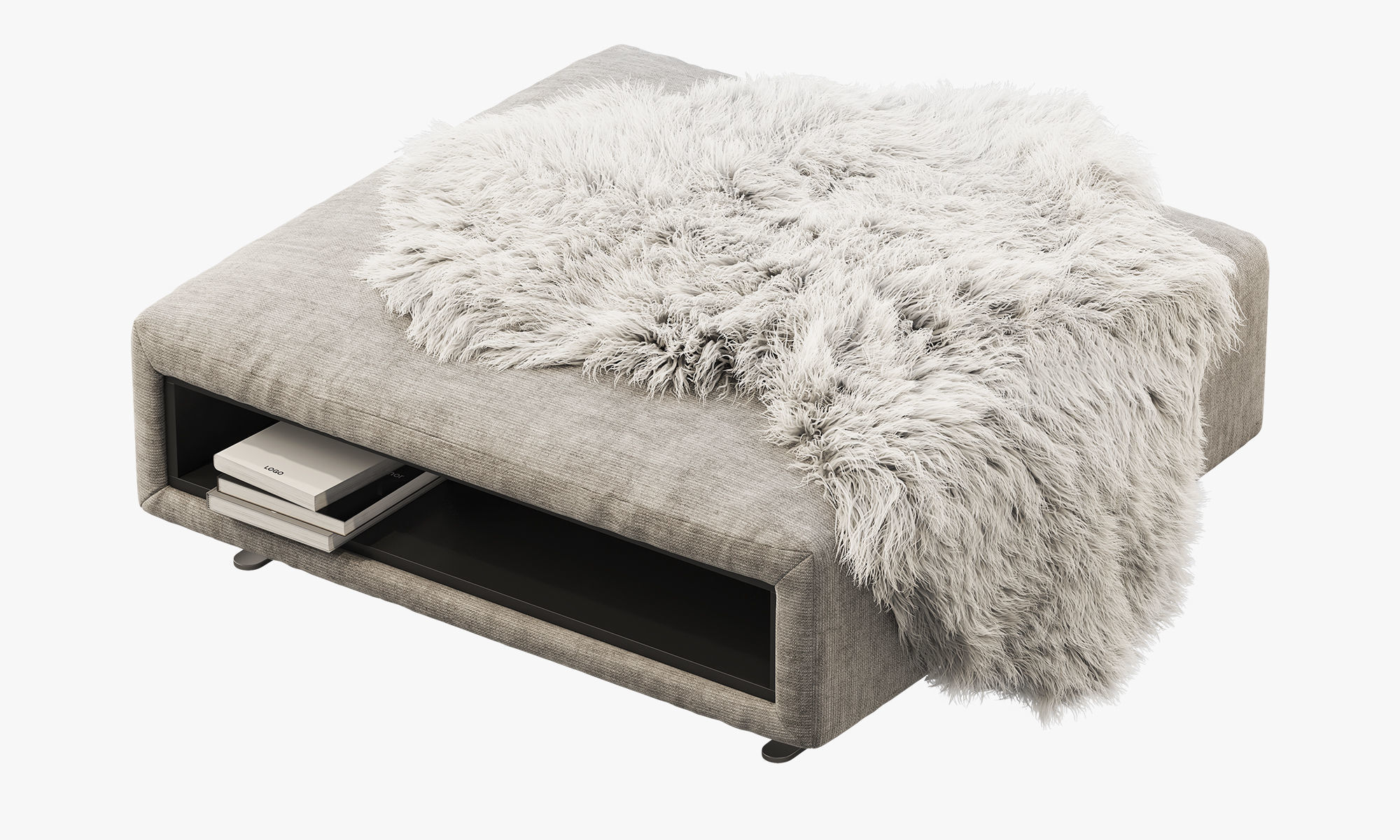 BoConcept Hampton footstool with storage 3D model_11
