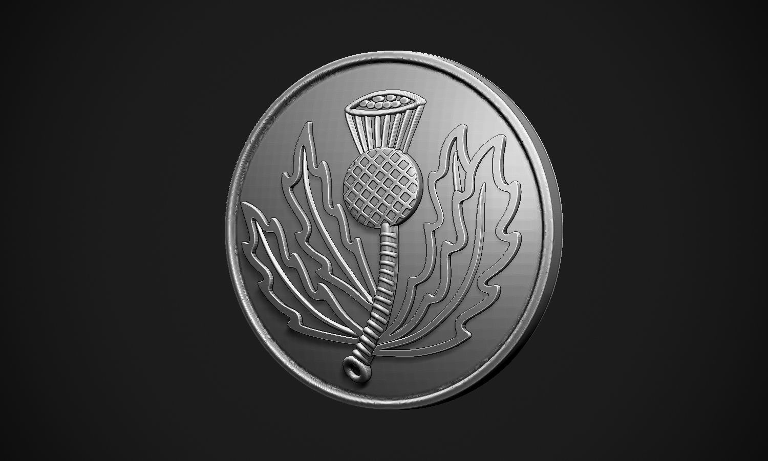 Palm Coat Button 3D print model_17